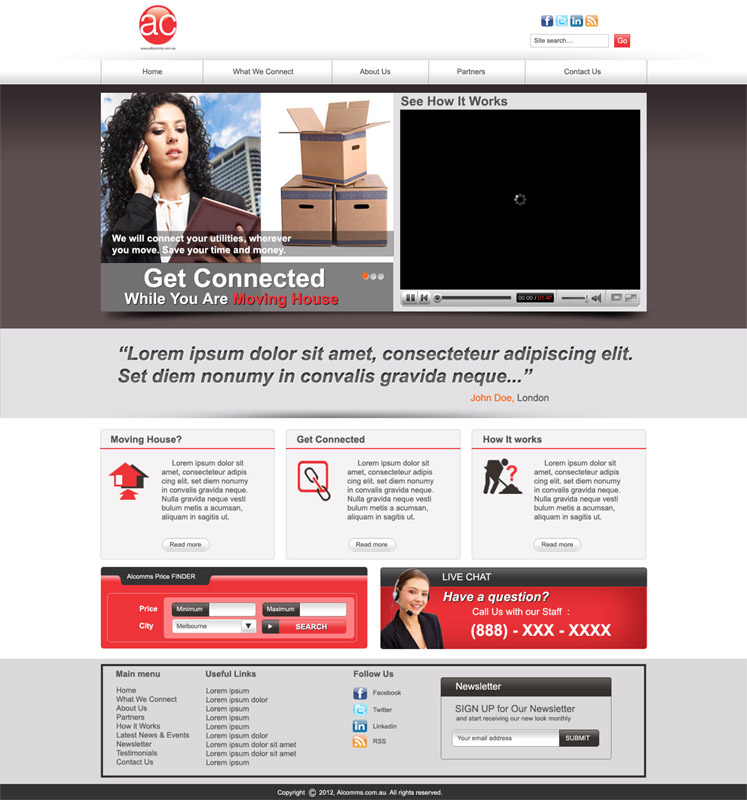 Web Design by DesignXyz for Totalcom Corp Pty Ltd | Design #1077497