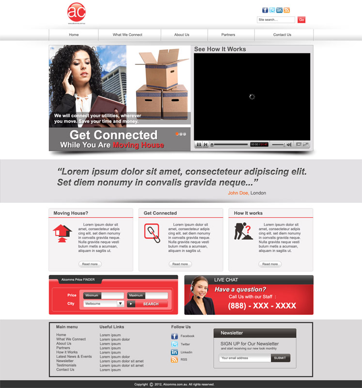 Web-Design von DesignXyz für Totalcom Corp Pty Ltd | Design #1077522