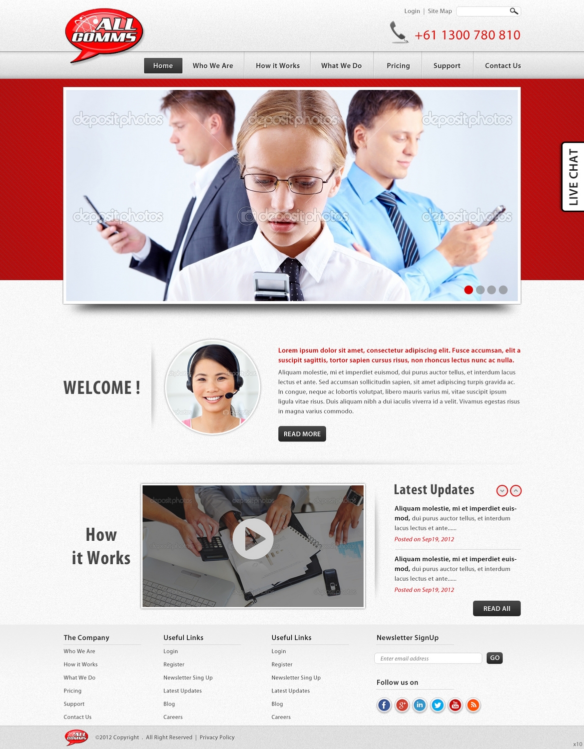 Web Design by pb for Totalcom Corp Pty Ltd | Design #1059019