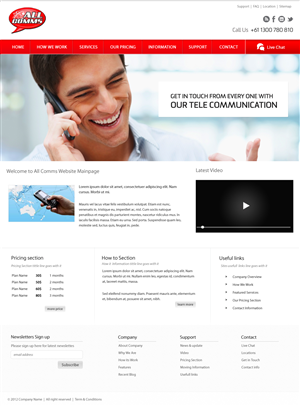 Web Design par pb pour Totalcom Corp Pty Ltd | Design : #1068722