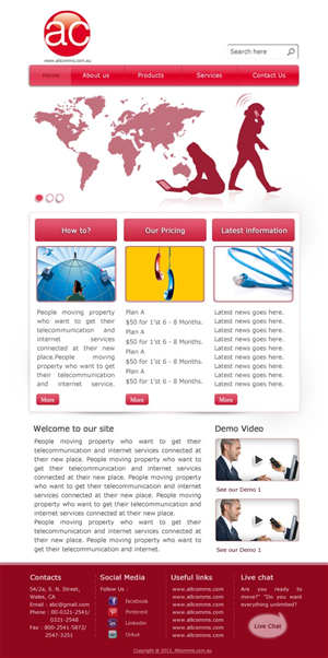Web Design par UniqueDesignz pour Totalcom Corp Pty Ltd | Design : #1073227