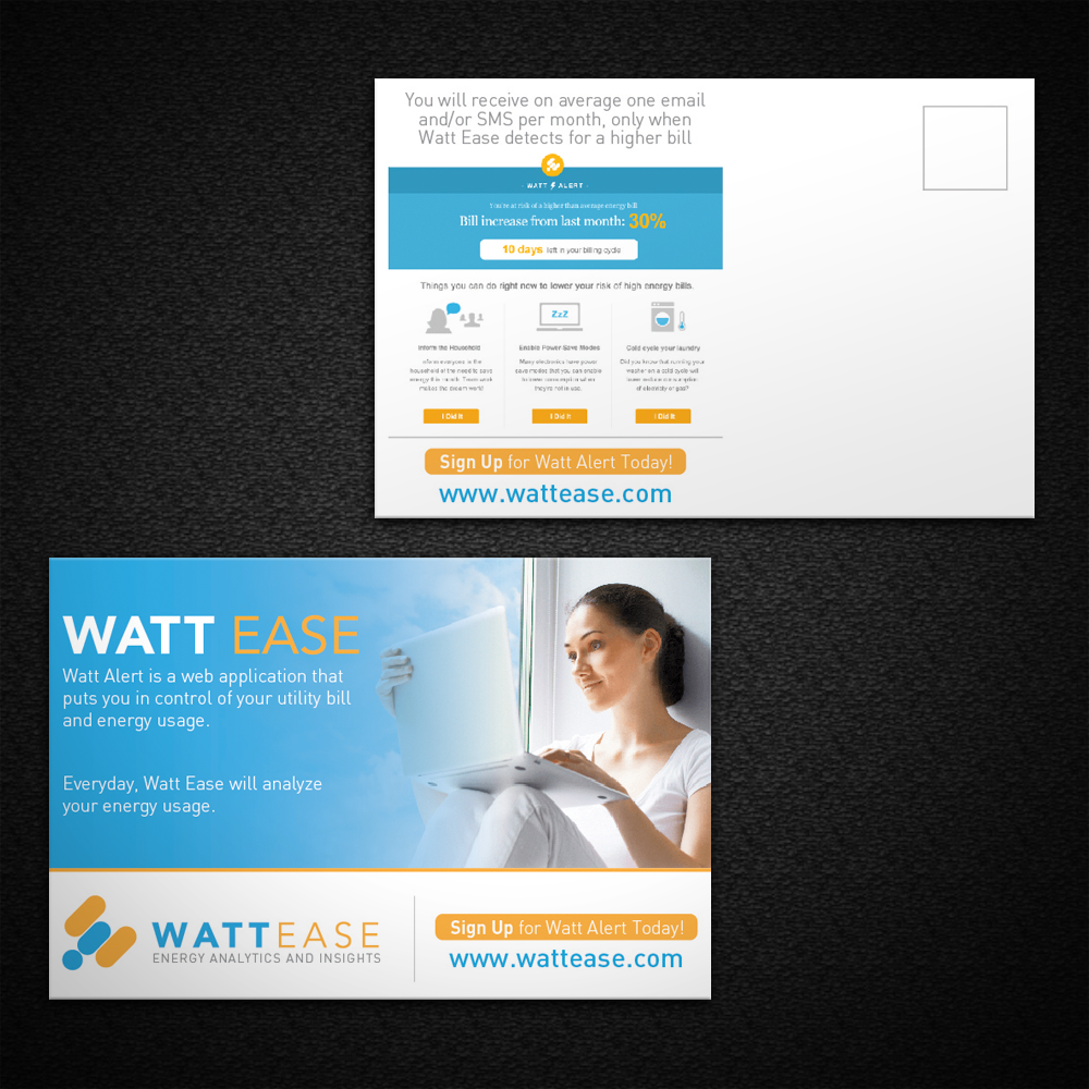 Design de Carte Postale par Mon01 pour Watt Ease | Design #3835872
