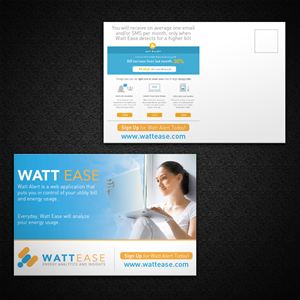 Postcard Design by Mon01 for Watt Ease | Design: #3835872