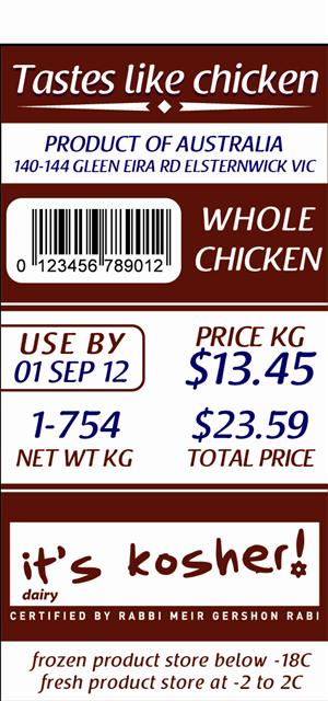 Sticker Design by Buney for its kosher | Design: #1026291