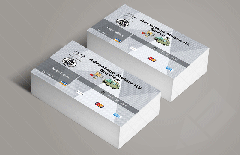 Business Card Design by dacke011 for Advantage  Mobile RV  Service | Design #3838213