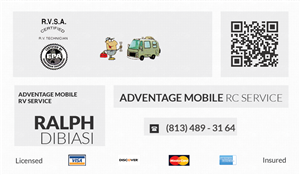 Business Card Design by dacke011 for Advantage  Mobile RV  Service | Design: #3838648