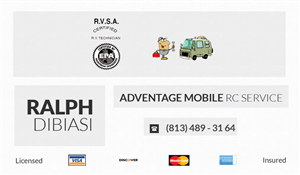 Business Card Design by dacke011 for Advantage  Mobile RV  Service | Design: #3839467