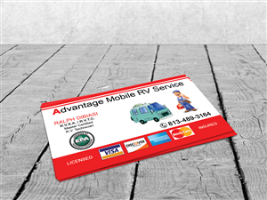 Business Card Design by Sajin for Advantage  Mobile RV  Service | Design: #3840495
