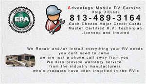 Business Card Design by x for Advantage  Mobile RV  Service | Design: #3846338