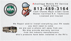 Business Card Design by x for Advantage  Mobile RV  Service | Design: #3855268