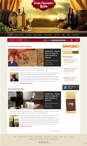 Wine Radio Show web re-design