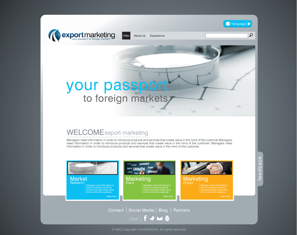 Web Design by sparkits for PASZPORT DO EKSPORTU Sp. z o.o., ul. Trebacka 4, 00-074 Warszawa NIP:5252465296 | Design #1064643