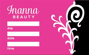 Business Card Design by ElizabethBCDesign for Inanna Beauty | Design: #3852642