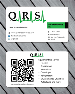 Visitenkarten-Design von Sbss für Quality Repair Services, LLC | Design: #1087145