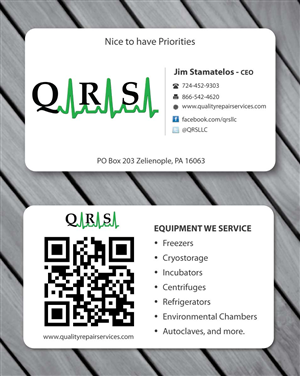 Visitenkarten-Design von Sbss für Quality Repair Services, LLC | Design: #1087160