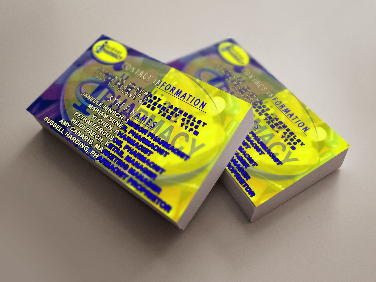 Business Card Design by Fire for hardings pharmacy | Design #3858778