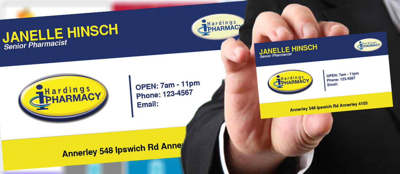 Business Card Design by MDesigns ™ for hardings pharmacy | Design #3866593