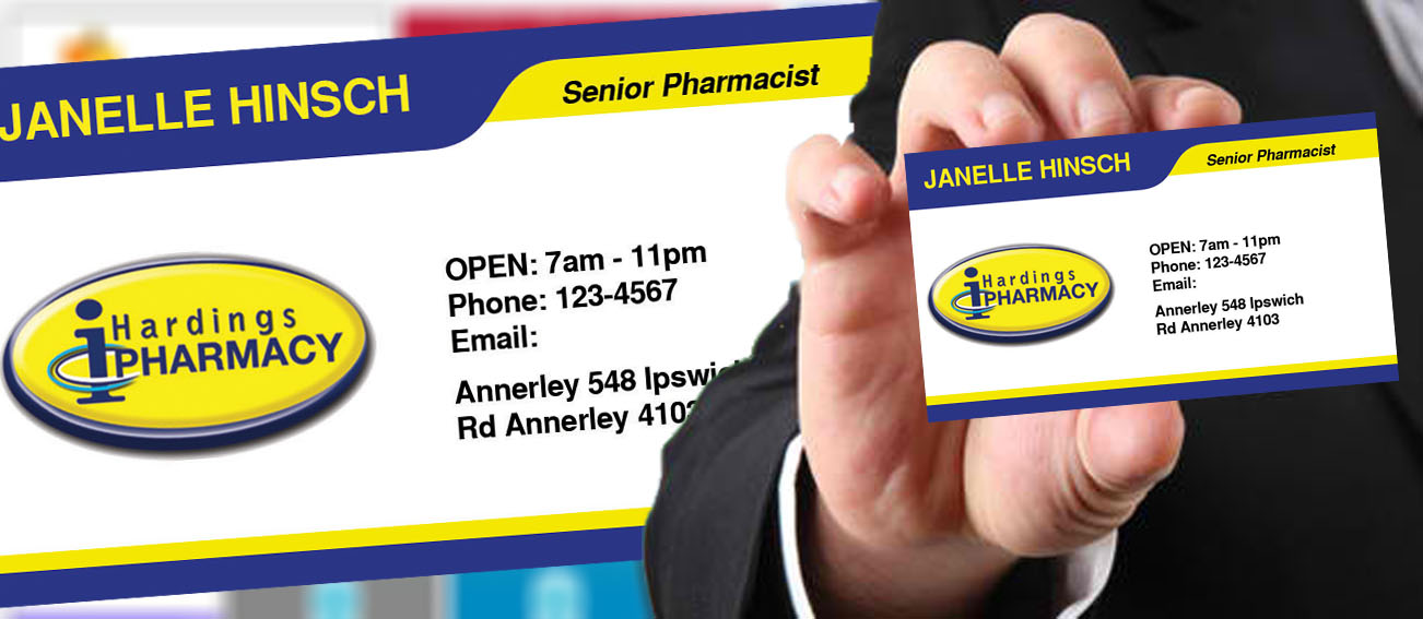 Business Card Design by MDesigns ™ for hardings pharmacy | Design #3866603