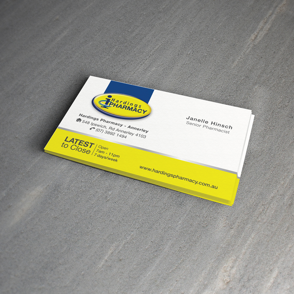 Business Card Design by tuan1968 for hardings pharmacy | Design #3849924