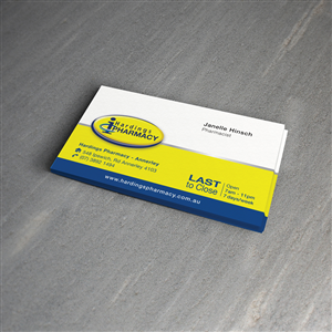 Business Card Design by tuan1968 for hardings pharmacy | Design: #3870709
