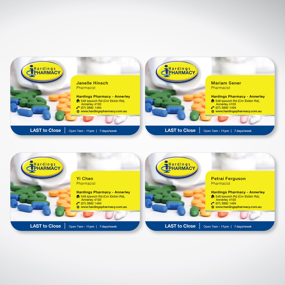 Business Card Design by tuan1968 for hardings pharmacy | Design #3881453