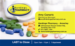 Business Card Design by tuan1968 for hardings pharmacy | Design: #3939655