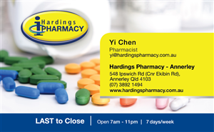Business Card Design by tuan1968 for hardings pharmacy | Design: #4182707