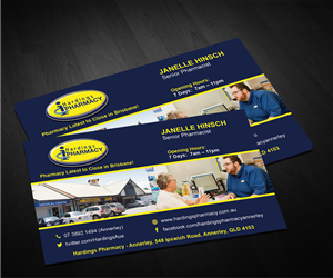 Business Card Design by Sarah Haroon for hardings pharmacy | Design: #3846747