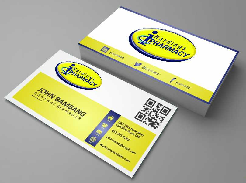 Business Card Design by AwsomeD for hardings pharmacy | Design #3847549