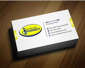Business Card Design by AwsomeD for hardings pharmacy | Design: #3847555