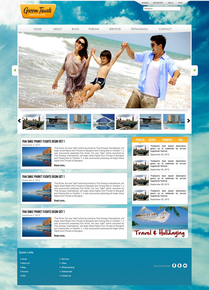 Design Wordpress par webwinner pour UpTrip | Design #1095741