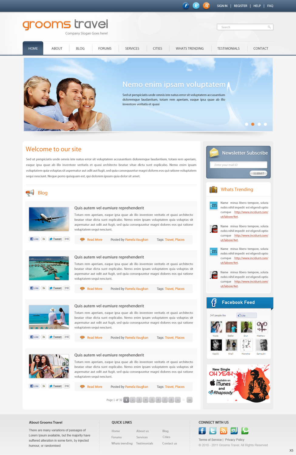 Wordpress Design by pb for UpTrip | Design #1033134