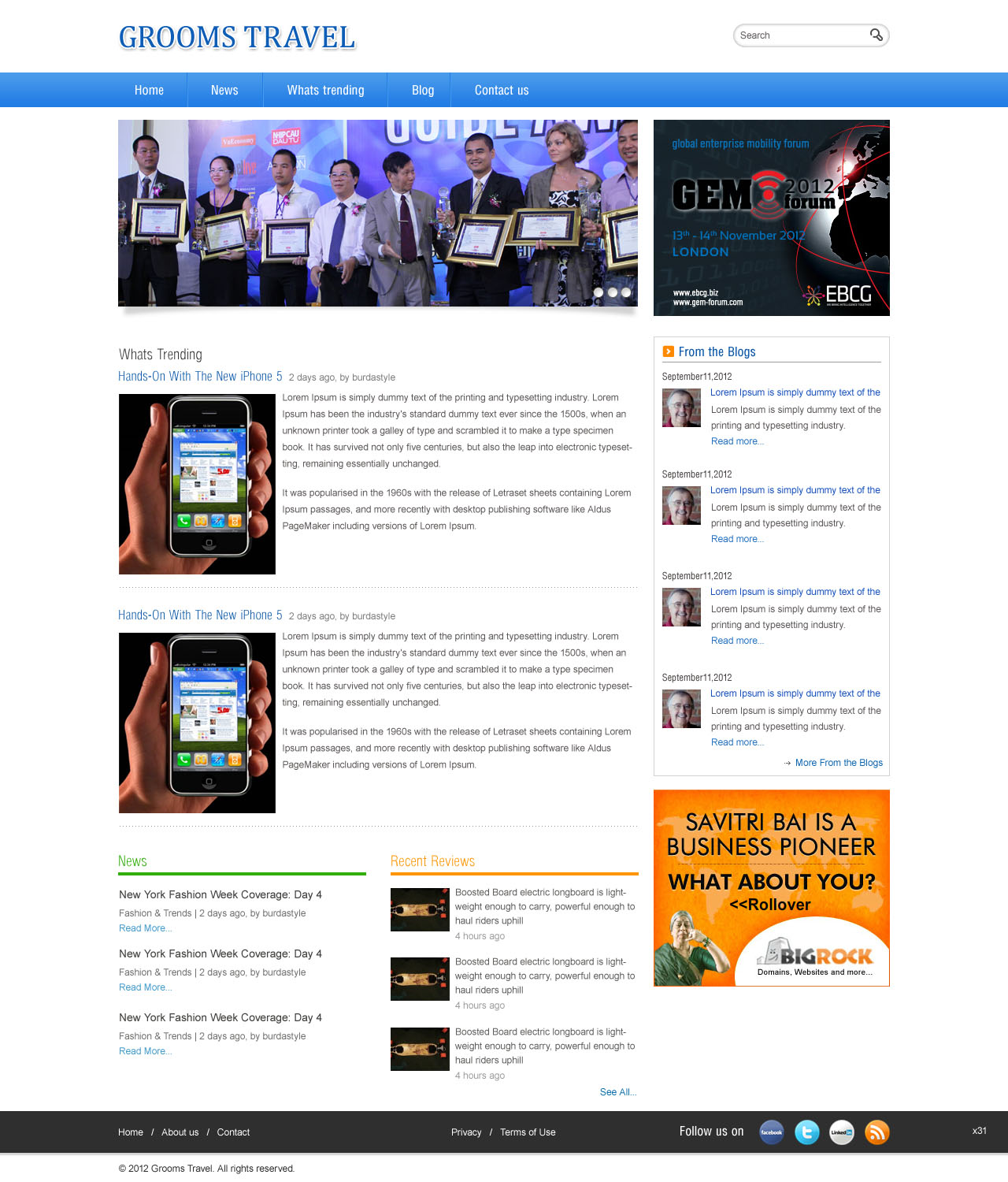 Wordpress Design by pb for UpTrip | Design #1040343