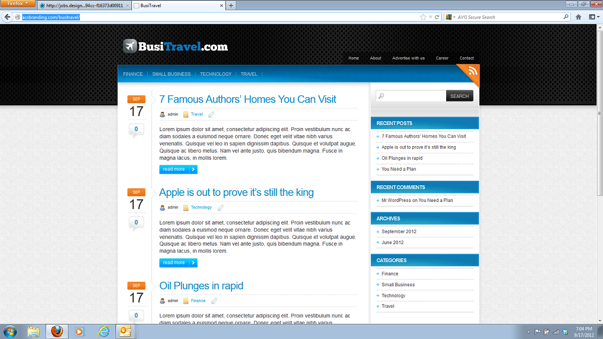 Wordpress Design by acs branding for UpTrip | Design #1051000