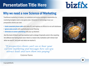 PowerPoint-Design von Best Design Hub für Bizfix - the Science of Marketing | Design: #1026627