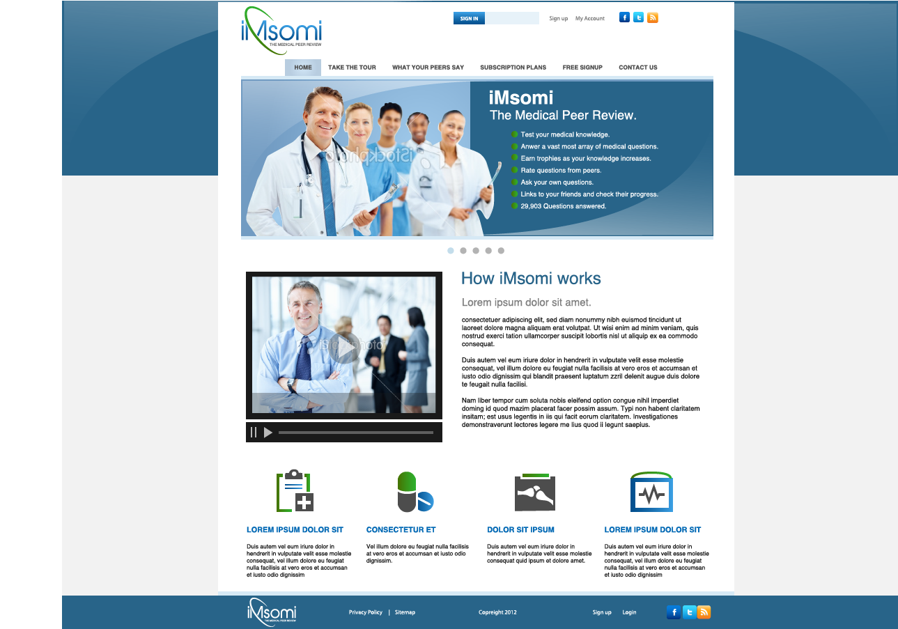 Web Design by wolf for iMsomi Ltd | Design #1048436