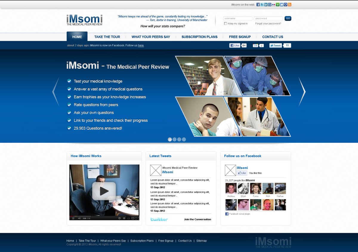 Web Design by TechWise for iMsomi Ltd | Design #1050200