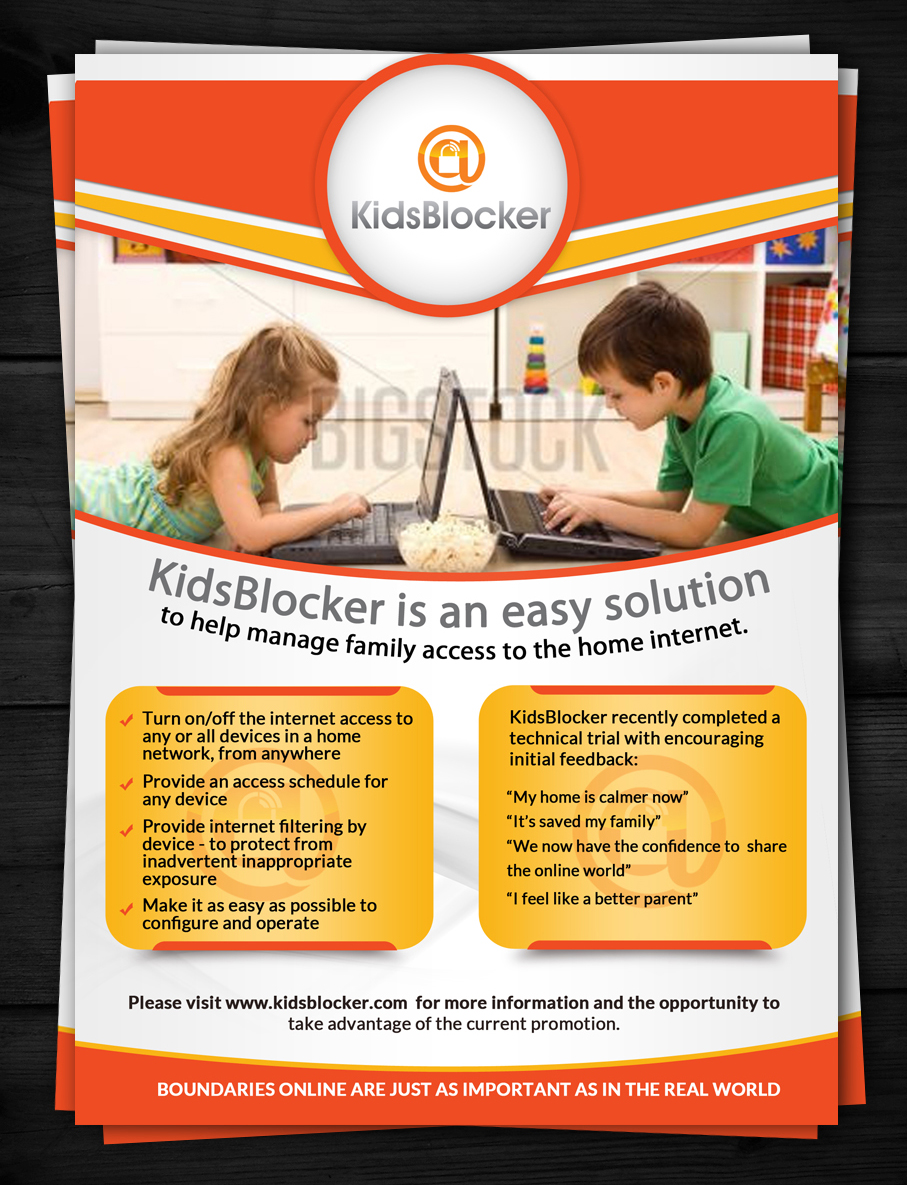 Design de Poster par ESolz Technologies pour KidsBlocker | Design #3861743
