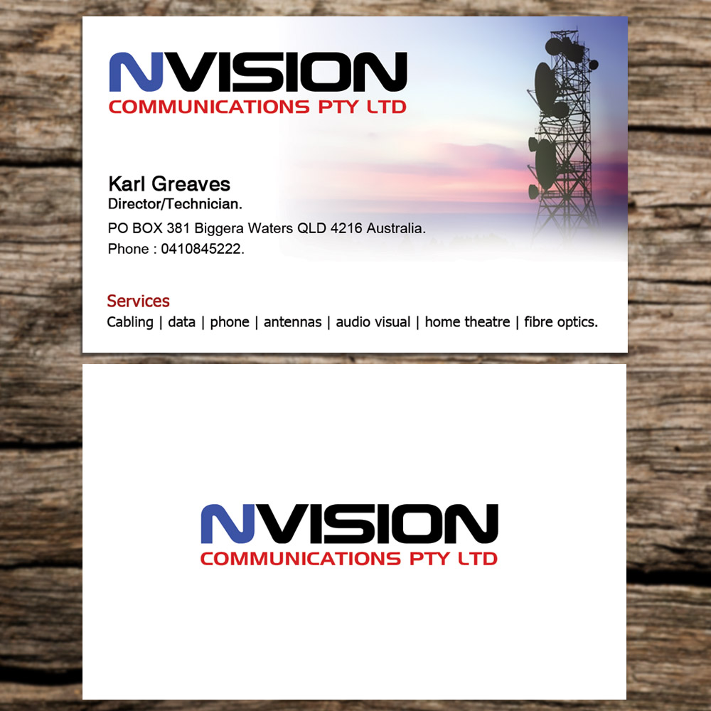 Visitenkarten-Design von Sandaruwan für nvision communications pty ltd | Design #3854866