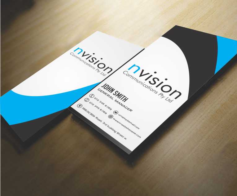 Business Card Design by AwsomeD for nvision communications pty ltd | Design #3853515