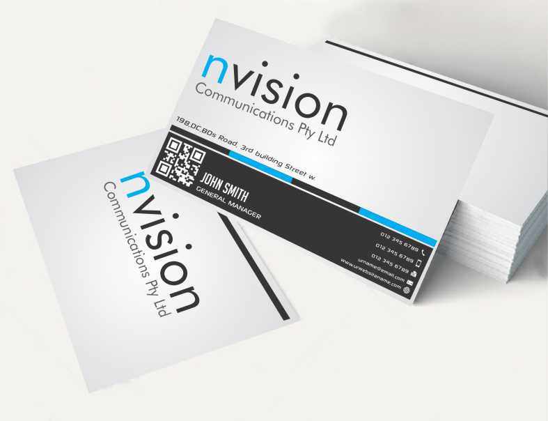 Diseño de Tarjeta de Presentación por AwsomeD para nvision communications pty ltd | Diseño #3853516