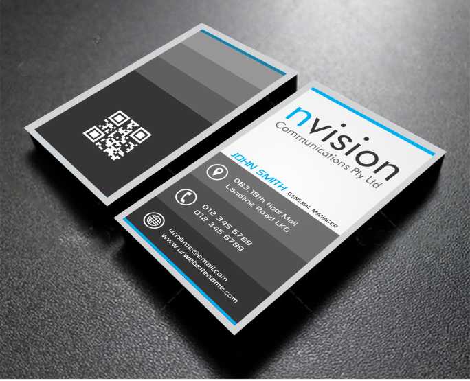 Business Card Design by AwsomeD for nvision communications pty ltd | Design #3853523