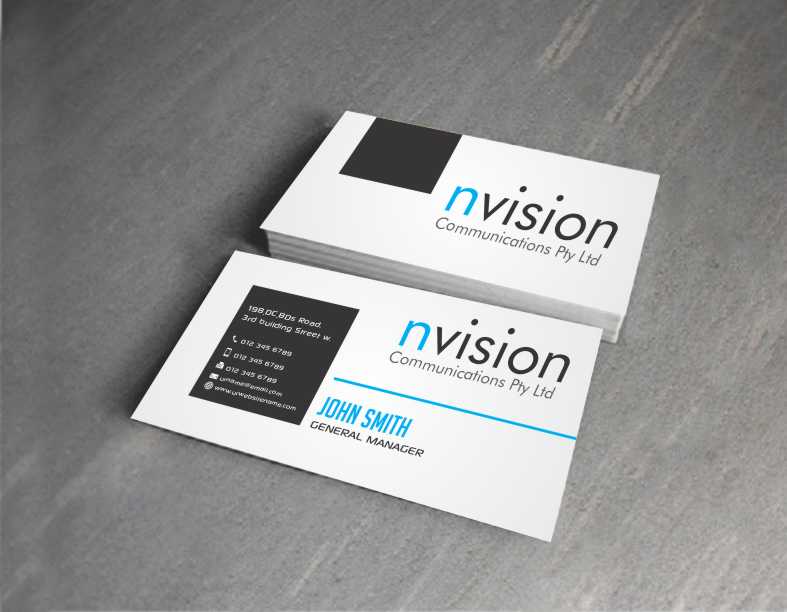 Business Card Design by AwsomeD for nvision communications pty ltd | Design #3853534