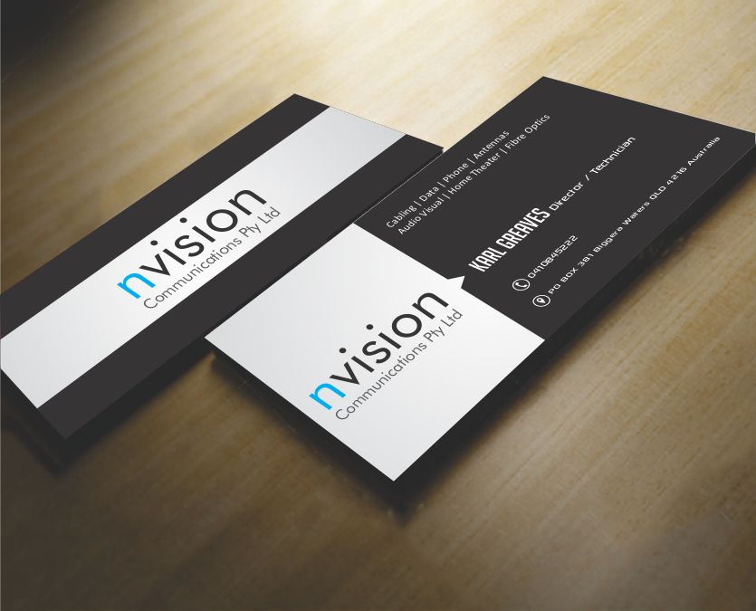 Business Card Design by AwsomeD for nvision communications pty ltd | Design #3861060