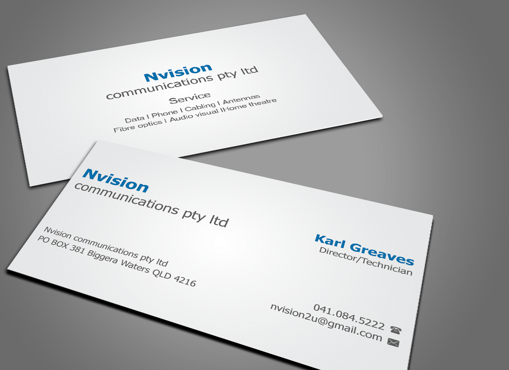 Business Card Design by shaikhdesign for nvision communications pty ltd | Design #3906369