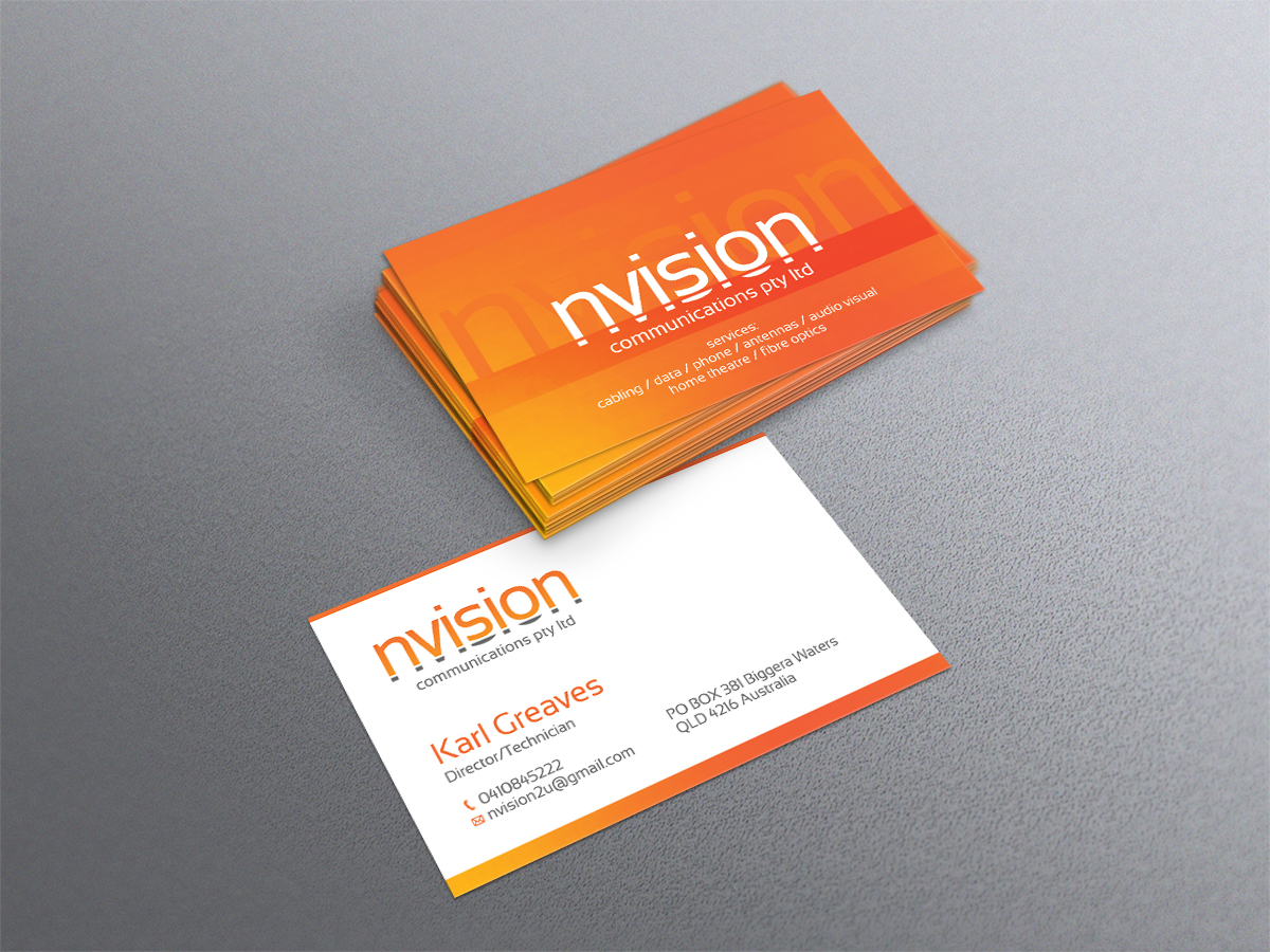 Design de Carte de Visite par diRtY.EMM pour nvision communications pty ltd | Design #3901111