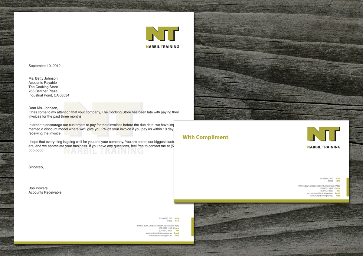 Stationery Design by Ucal for Narbil Training | Design #1028869