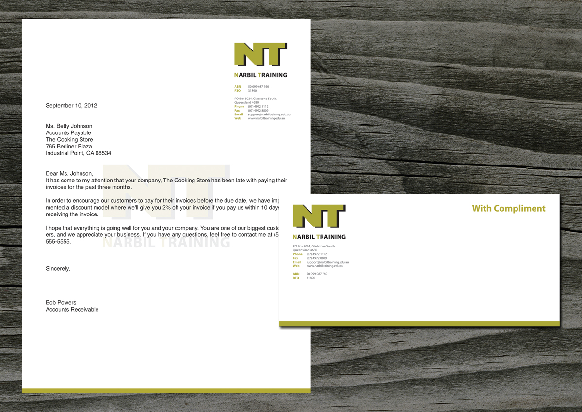 Stationery Design by Ucal for Narbil Training | Design #1028872