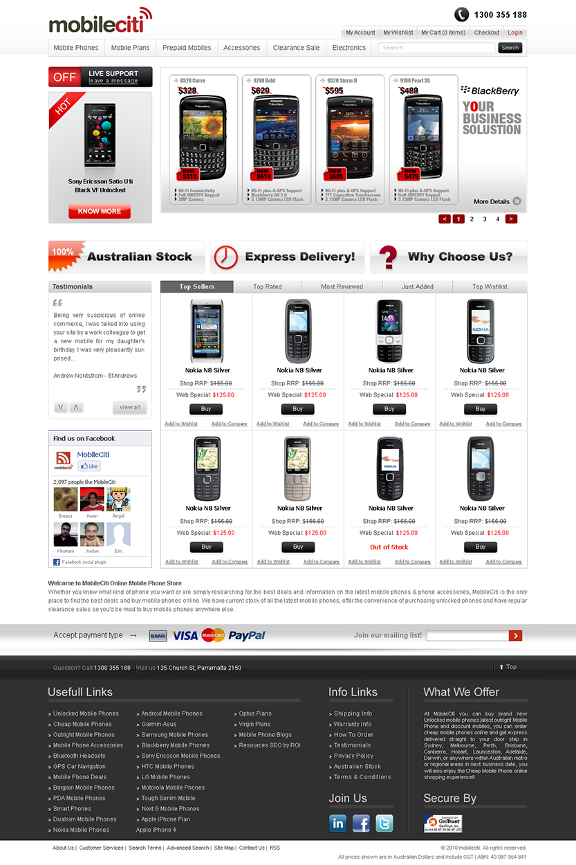 Web Design by Tebu Kurian for Mobileciti | Design #131080