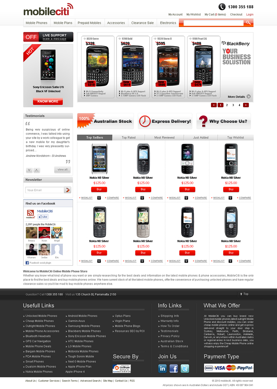 Web Design by Tebu Kurian for Mobileciti | Design #133817
